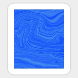 Sky Blue Liquid marble texture Sticker